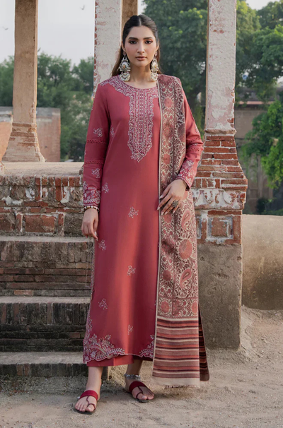 Izel - Winter 3PC Dhanak Embroidered Suit -HC33133