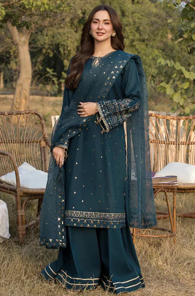 Allys - Summer 3PC Lawn Embroidered with Sequence work Suit - HC1119
