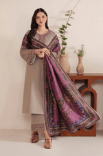 Jazmin - Winter 3PC Dhanak Embroidered Suit - HC3309