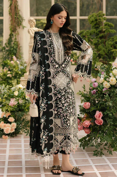 BIN ILYAS - Summer 3PC Lawn Chikankri Embroidered Suit - HC1128