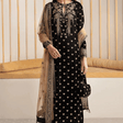 Baroque Embroidered Velvet 3piece suit - HC2020