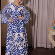 '-45% Bunaai - 2 piece Silk printed coord kaftan - HC1130