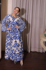 '-45% Bunaai - 2 piece Silk printed coord kaftan - HC1130