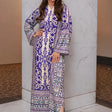Bunaai - 2 piece Silk printed coord Kaftaan - HC1131