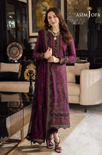 Asim Jofa - Summer 3PC Lawn Embroidered Suit - HC1104