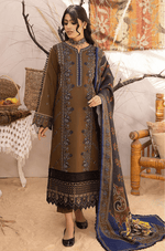 Bin ilyas - Winter 3PC Dhanak Embroidered Suit - HC3351