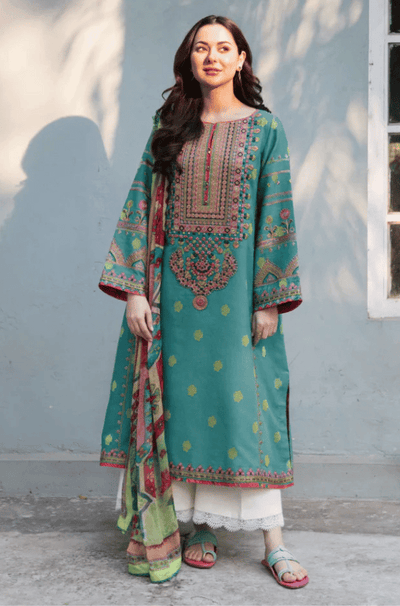 Sapphire - Winter 3PC Dhanak Embroidered Suit - HC3315