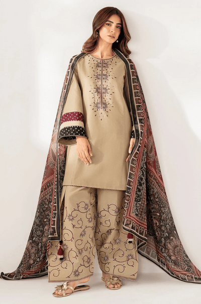 Jazmin - Winter 3PC Dhanak Embroidered Suit - HC3361