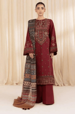 Sapphire - Winter 3PC Dhanak Embroidered Suit - HC3363