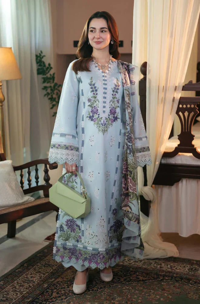 HC1040 - Qalamkar - 3PC Lawn ChickenKari Embroidered Suit