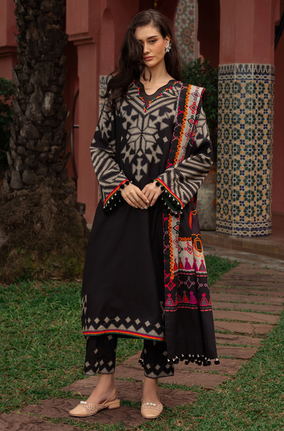 Charizma - Winter 3PC Karandi Digital Print Dress - HC3391