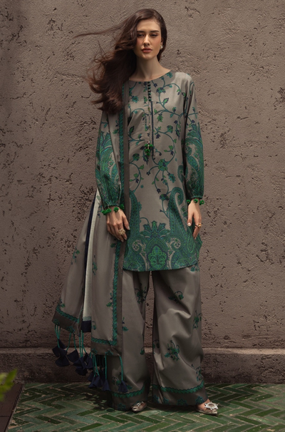 Charizma - Winter 3PC Karandi Digital Print Dress - HC3394