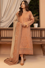 Bin ilyas - Winter 3PC Dhanak Embroidered Suit - HC3398