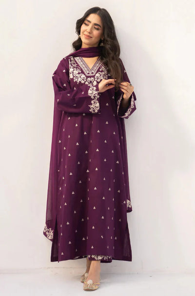 Dyot - Summer 3PC Lawn Embroidered Suit - HC1112