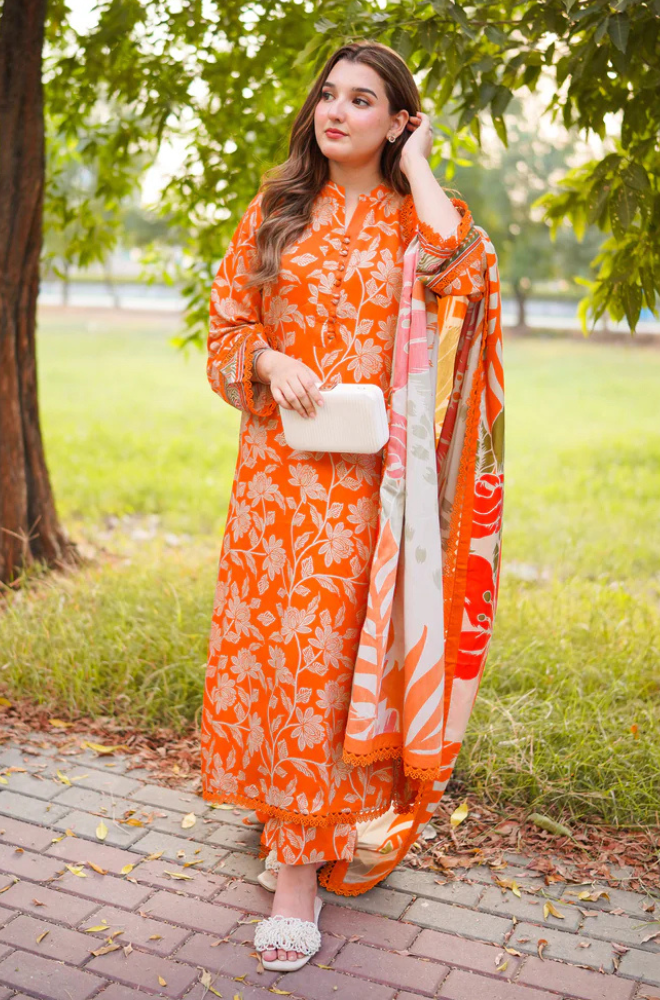 Sapphire - Winter 3PC Karandi Digital Print Dress - HC33415