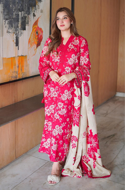 Sapphire - Winter 3PC Karandi Digital Print Dress -HC33416