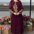AZURE - Summer 3PC Lawn Embroidered Suit- HC1114