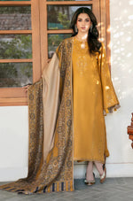 izel - Winter 3PC Dhanak Embroidered Suit -HC33103