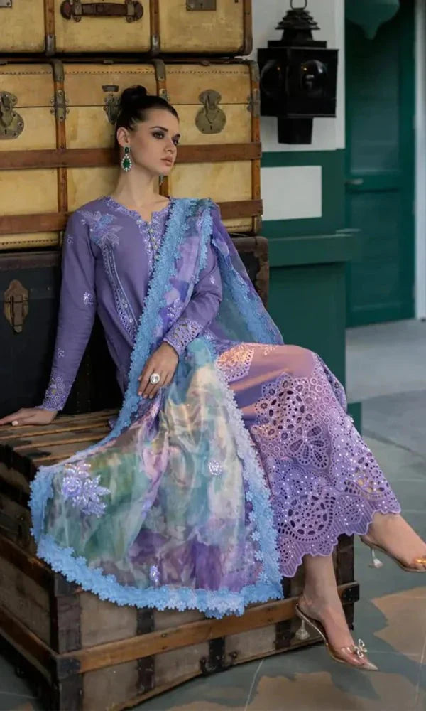 HC978 - Mushaq - 3PC Chickan Kari Embroidered Lawn Suit