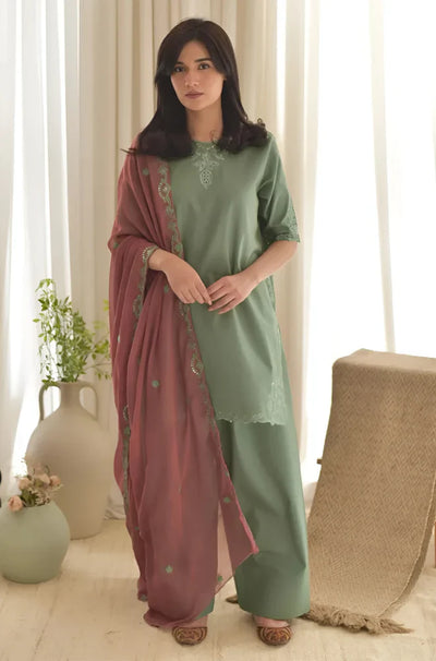 Dyot - Summer 3PC Lawn Embroidered Suit - HC1122