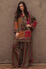 Charizma - Winter 3PC Karandi Digital Print Dress - HC3387