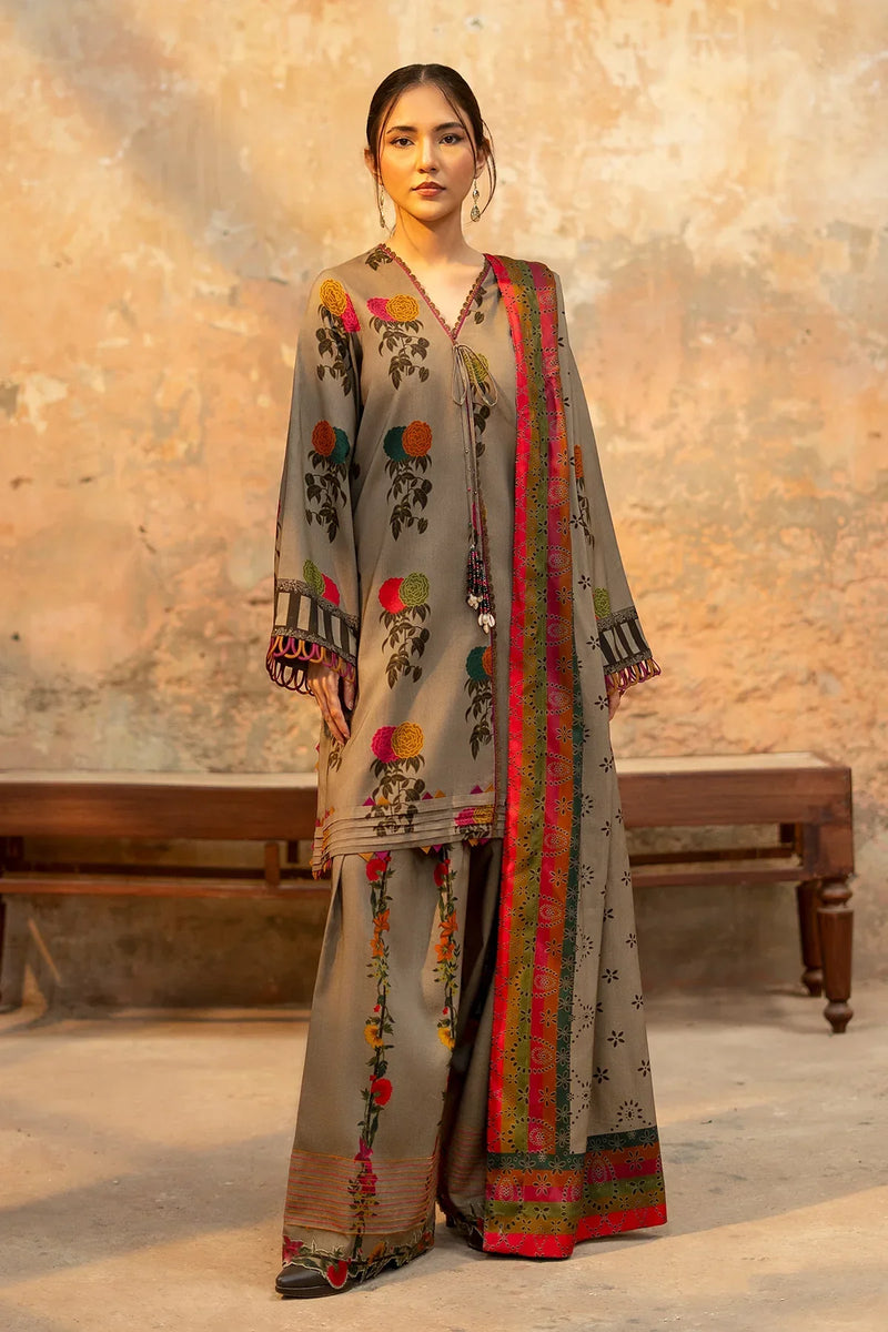 Charizma - Winter 3PC Karandi Digital Print Dress - HC33134