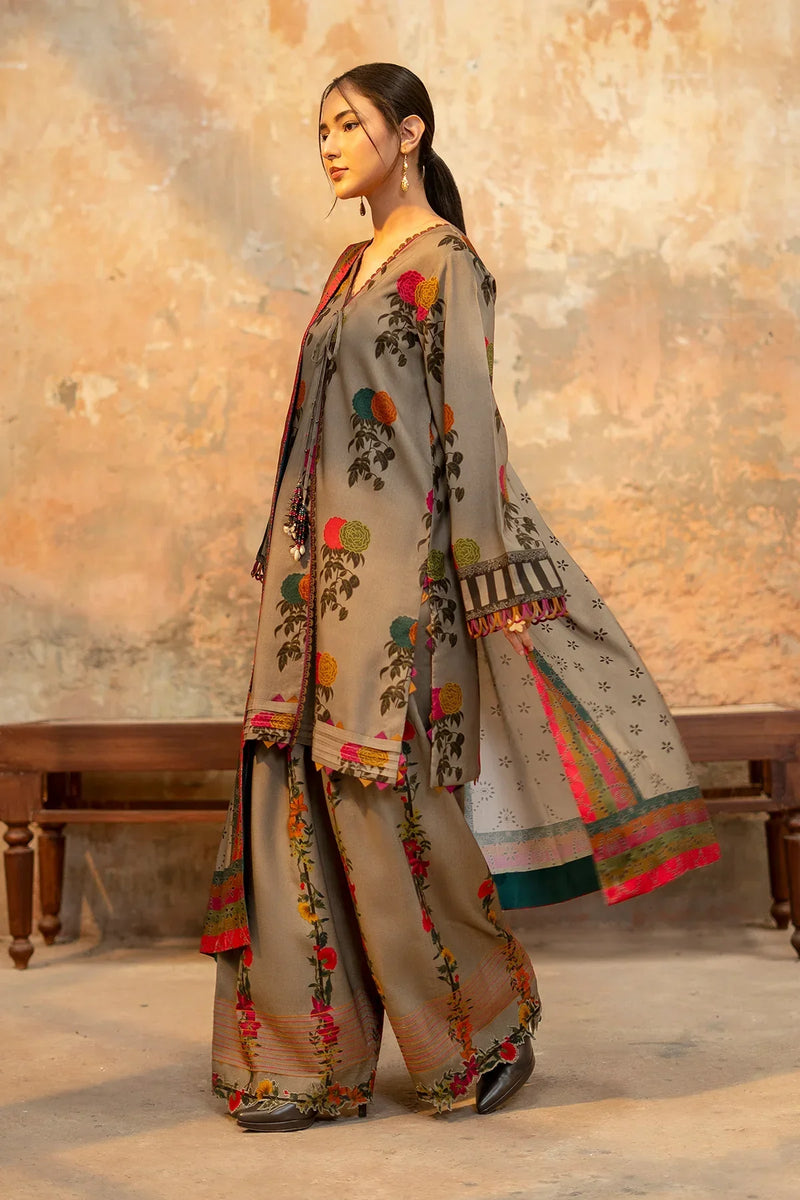 Charizma - Winter 3PC Karandi Digital Print Dress - HC33134