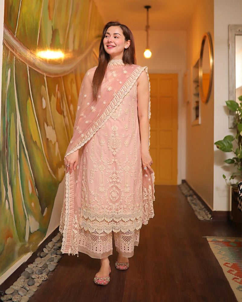 HC979 - Faiza Saqlain - 3PC Embroidered Lawn Suit