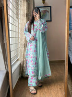 Khaadi - Summer 3PC Lawn Digital Print Dress - HC1154