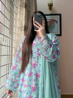 Khaadi - Summer 3PC Lawn Digital Print Dress - HC1154