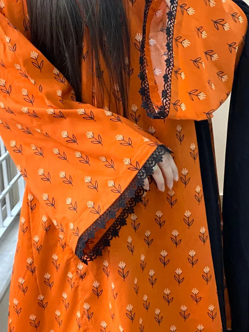 Khaadi - Summer 3PC Lawn Digital Print Dress - HC1147