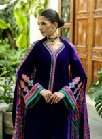 Charizma Embroidered Velvet 3piece suit -HC2016