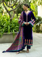Charizma Embroidered Velvet 3piece suit -HC2016