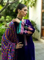 Charizma Embroidered Velvet 3piece suit -HC2016