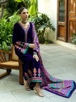 Charizma Embroidered Velvet 3piece suit -HC2016