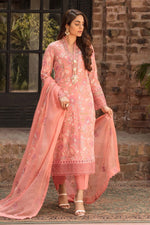 HC246-Bareeze -Embroided 3pc Lawn dress with embroidered chiffon dupatta