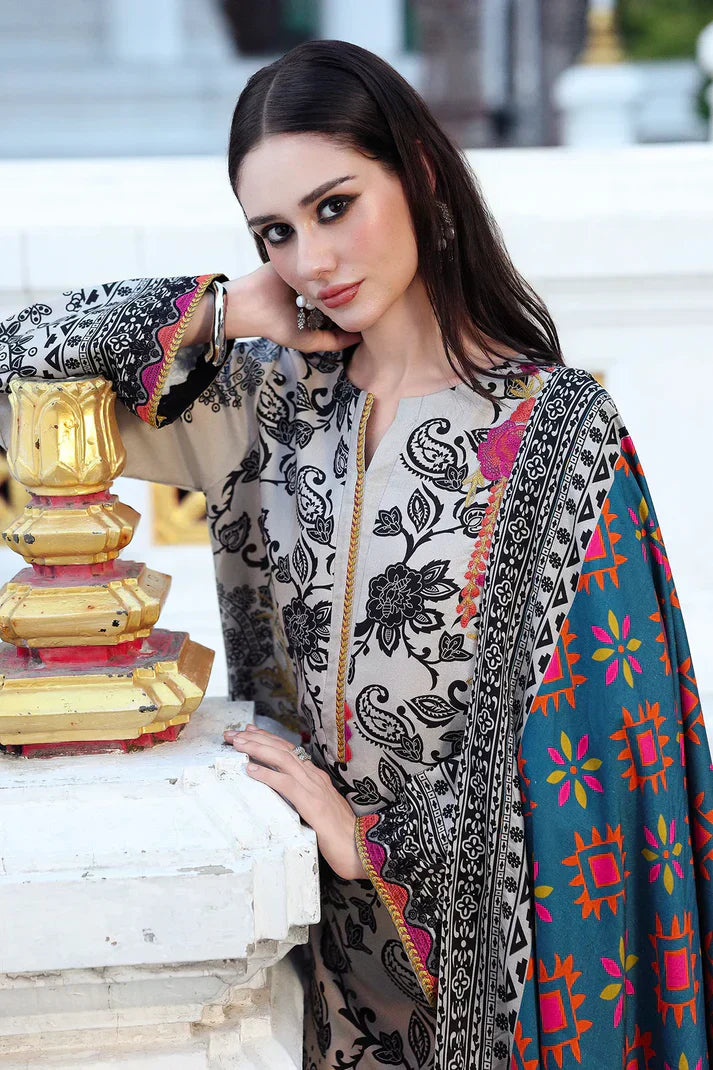 Charizma - Winter 3PC Karandi Digital Print Dress - HC33115