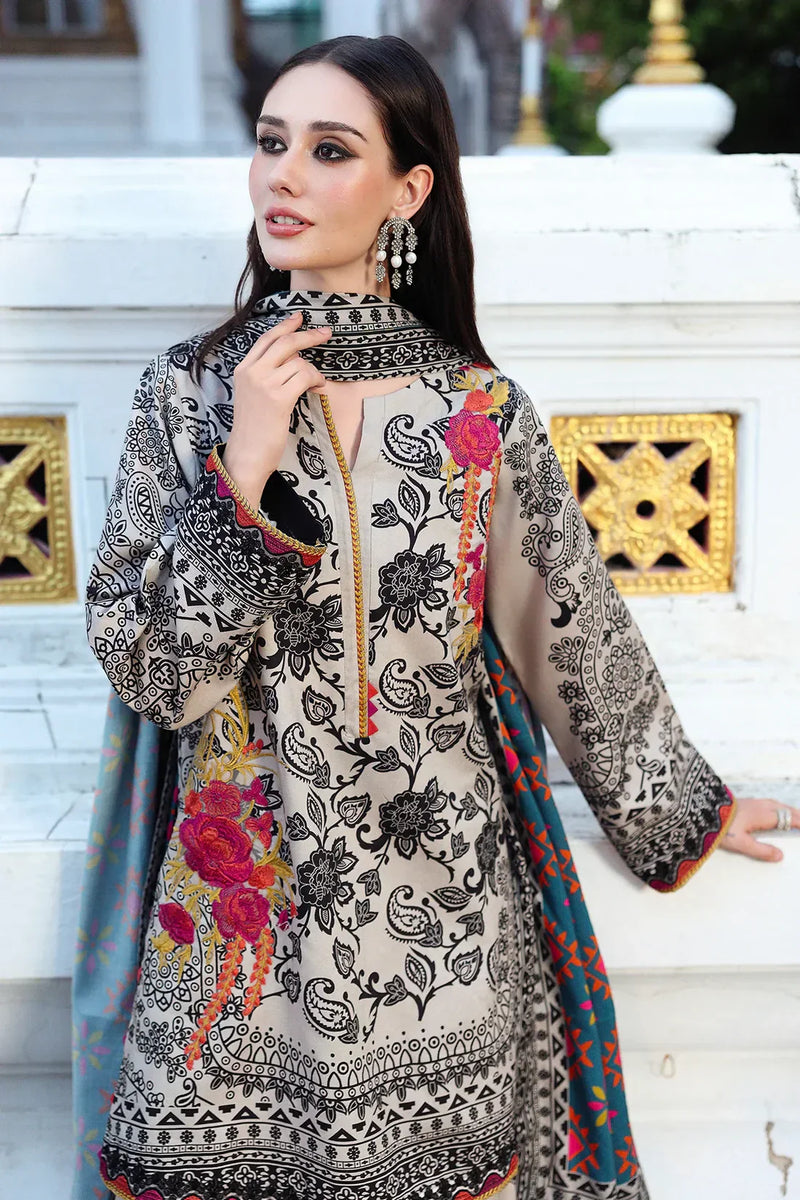 Charizma - Winter 3PC Karandi Digital Print Dress - HC33115