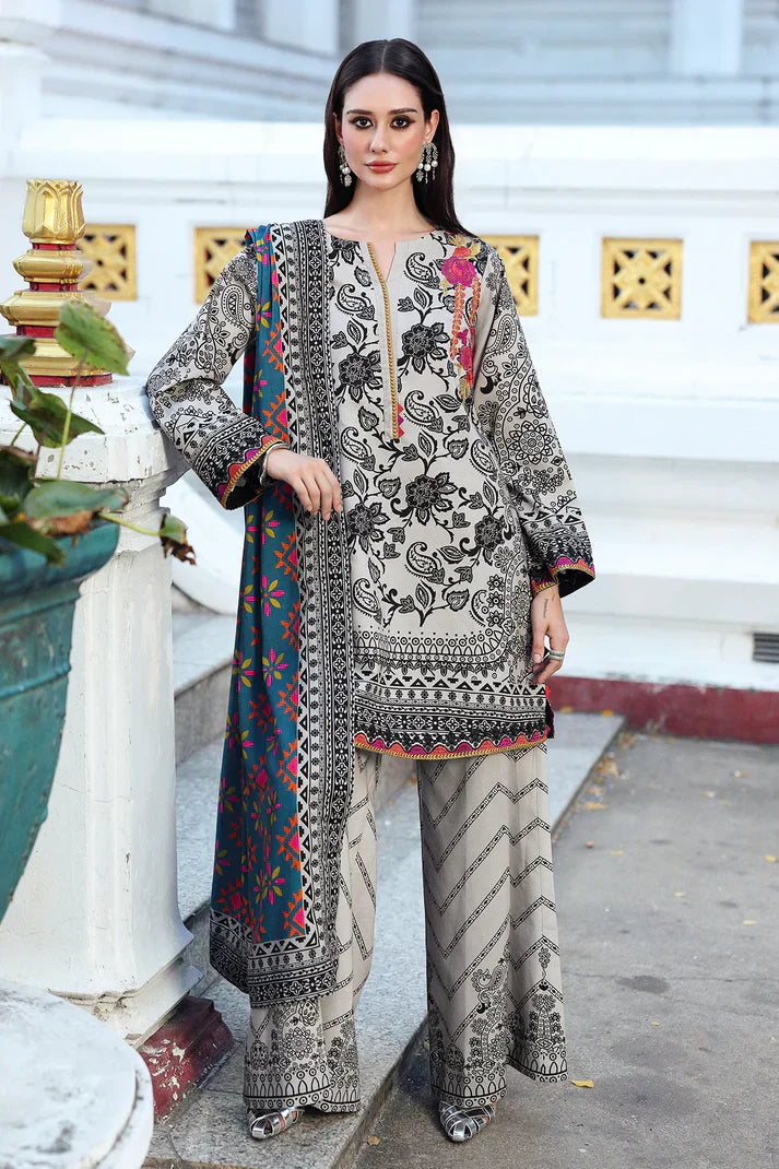 Charizma - Winter 3PC Karandi Digital Print Dress - HC33115