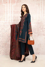 HC582-Winter 3PC Khaddar Embroidered Suit with Printed Wool Shawll