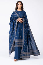 HC578-WINTER 3-Pc Embroidered Dhanak Suit with Heavy Embroidered Dhanak Shawll