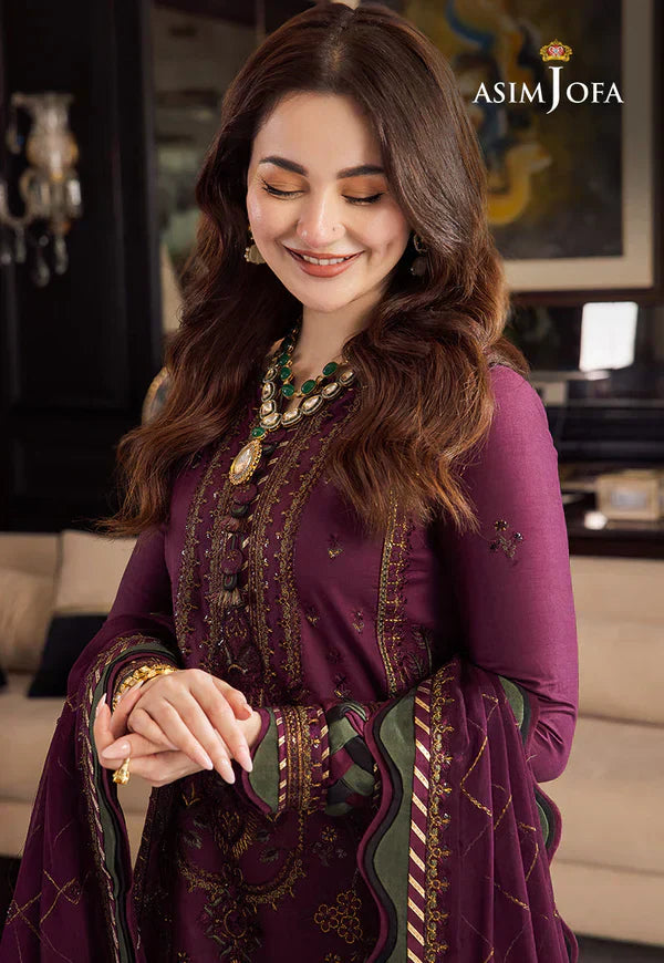 Asim Jofa - Summer 3PC Lawn Embroidered Suit - HC1104