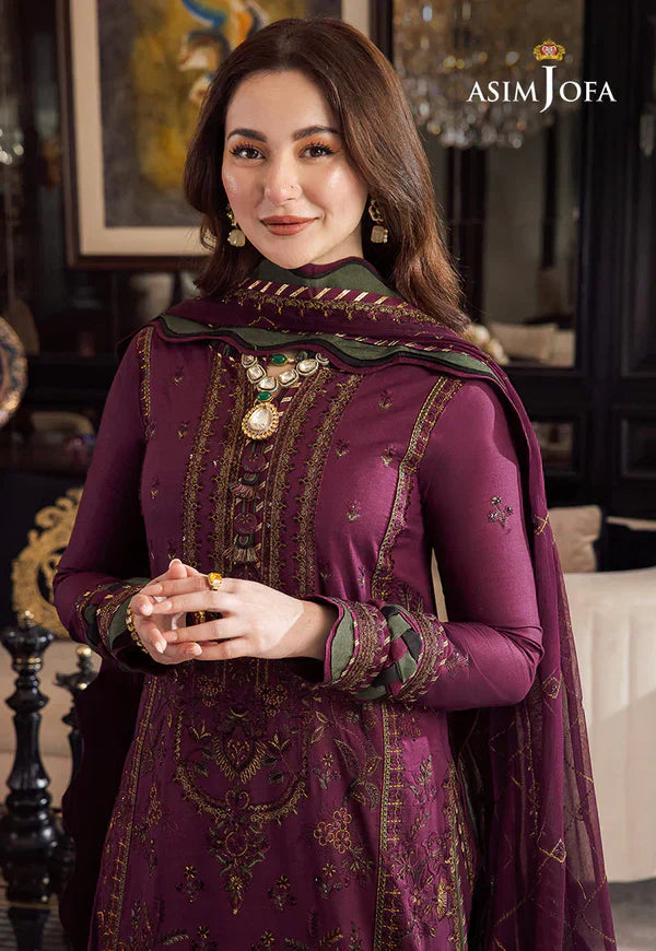 Asim Jofa - Summer 3PC Lawn Embroidered Suit - HC1104