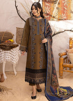 Bin ilyas - Winter 3PC Dhanak Embroidered Suit - HC3351
