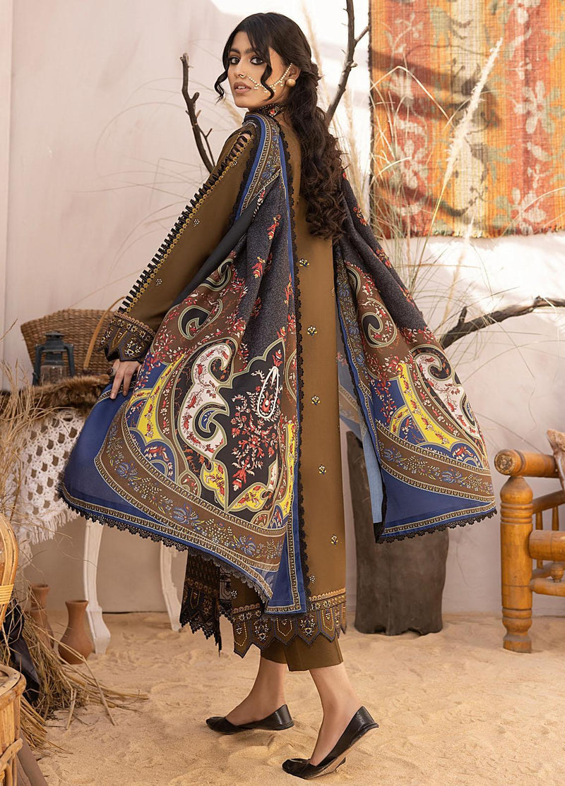 Bin ilyas - Winter 3PC Dhanak Embroidered Suit - HC3351