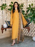 izel - Winter 3PC Dhanak Embroidered Suit - HC33103