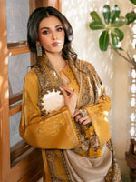 izel - Winter 3PC Dhanak Embroidered Suit -HC33103
