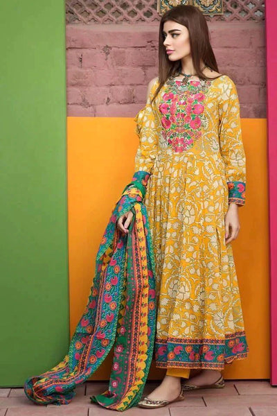 Khaadi - Summer 3PC Lawn Digital Print Dress - HC1156