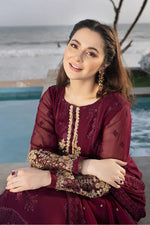 AZURE - Summer 3PC Lawn Embroidered Suit- HC1114
