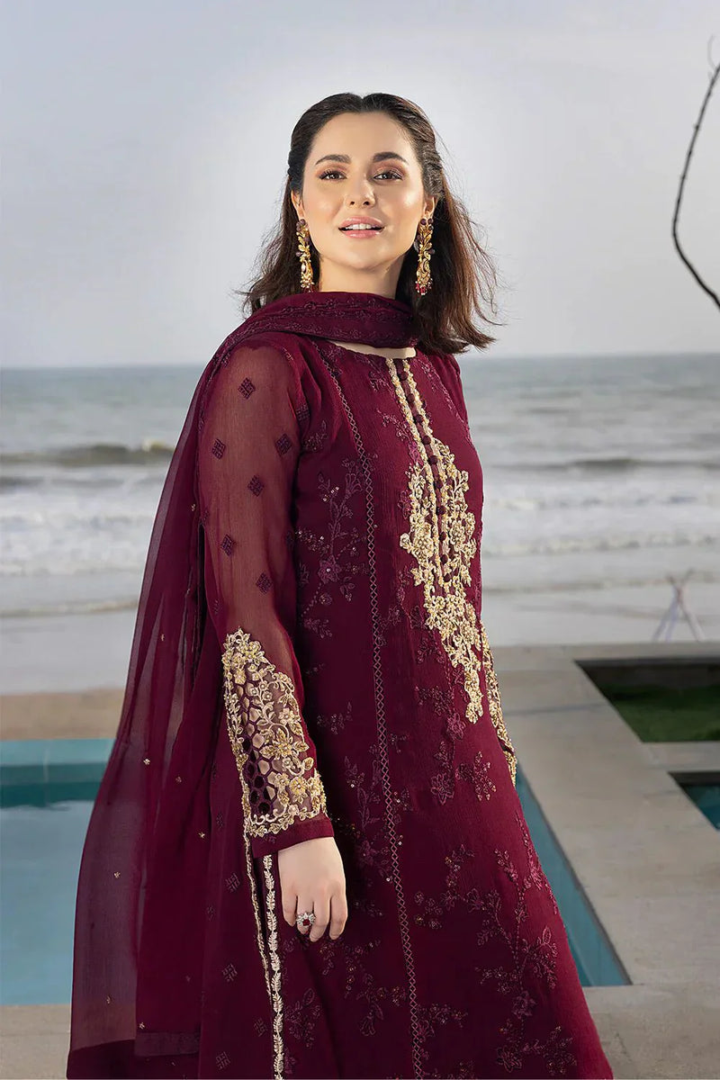 AZURE - Summer 3PC Lawn Embroidered Suit- HC1114